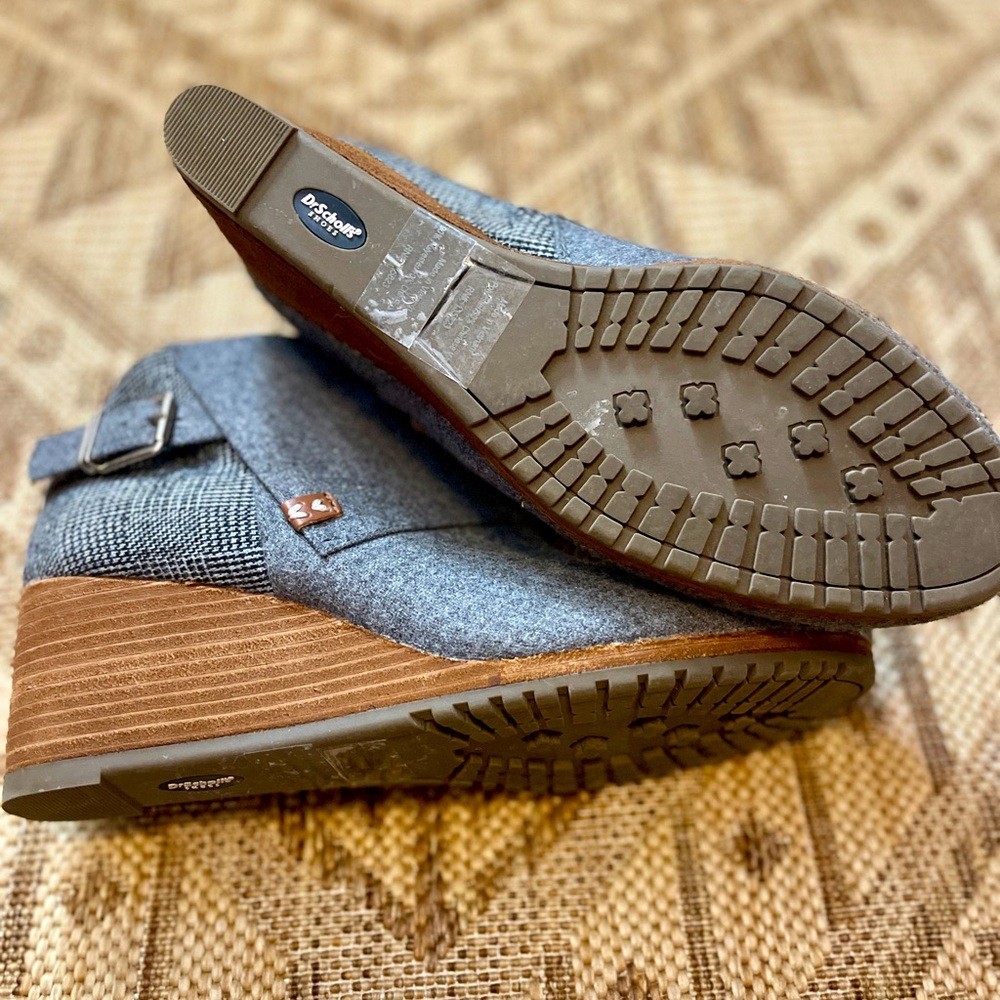 Dr Scholl’s Wool & Wood Wedge Bootie | Like New | Size 11 | Yellowstone Vibes
